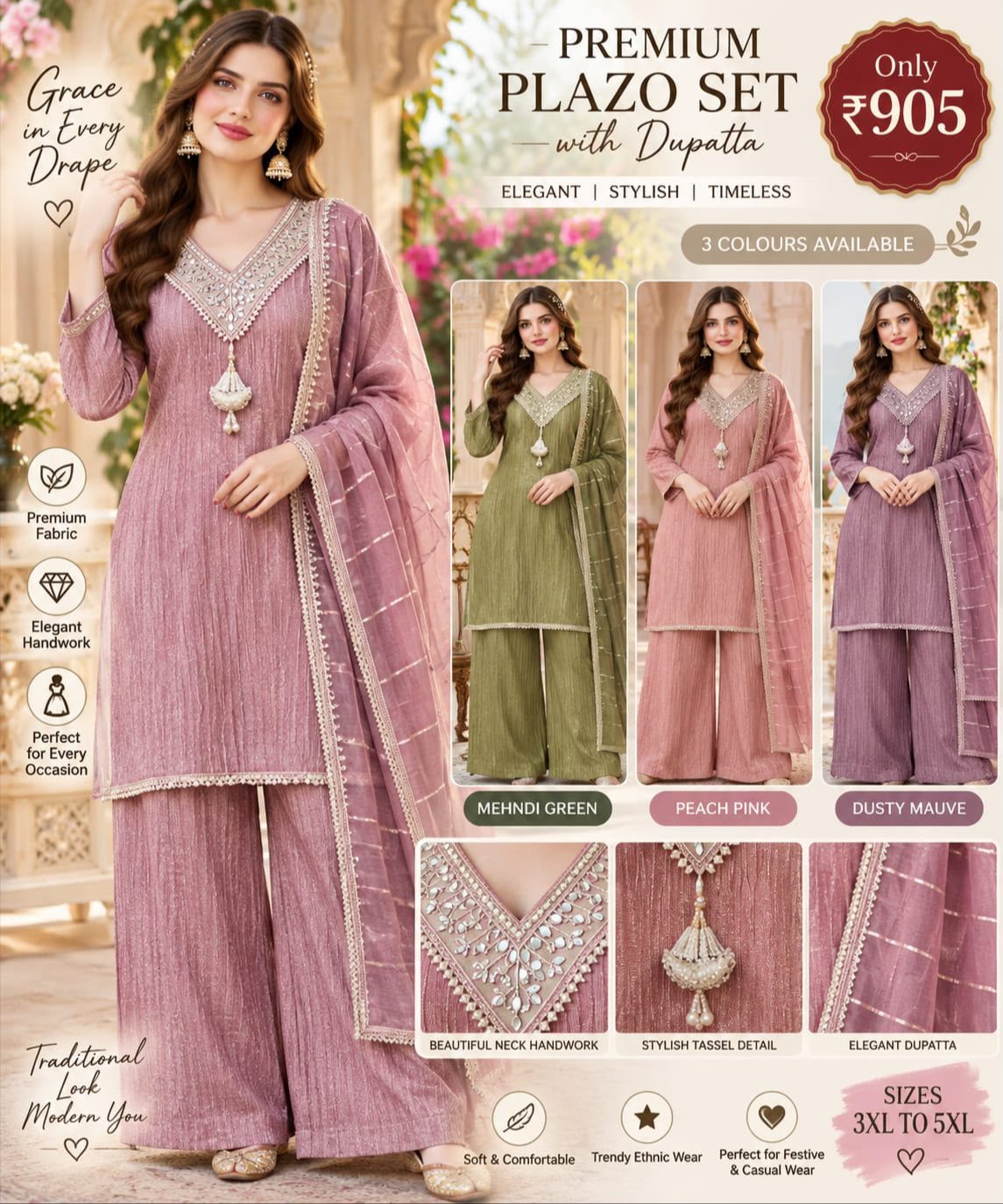 Ladies Palazzo Suit 